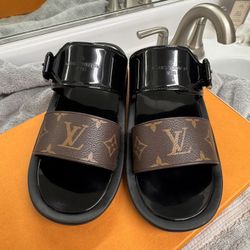 Authentic Louis Vuitton Monogram Sunbath Mule