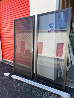 CWS 72x80 BRONZE IMPACT GLASS SLIDING DOOR