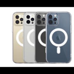 2 iPhone 15 15 Plus 15 Pro 15 Po Max Clear Case Slim Plating Mag Cover