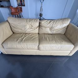 Leather  Sleeper Couch 