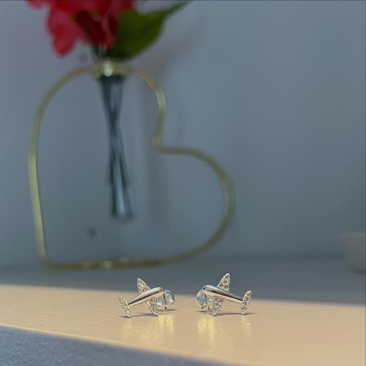 Airplane Earrings Silver .925