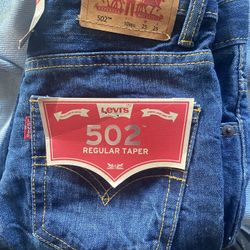 Boys Levi's 502 Dark Blue Denim Regular Taper Jeans Size 10 Reg. 25x25