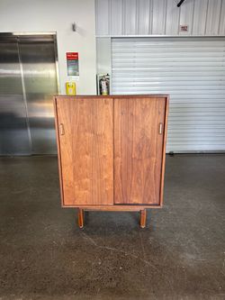 Vintage custom walnut cabinet