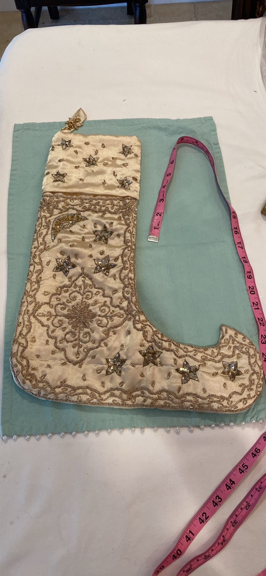 Kings Follies Christmas Stocking Moon And Stars With Fairy Pin