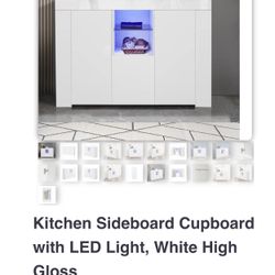NEW IN BOX - Modern High Gloss Sideboard with LED Lights 