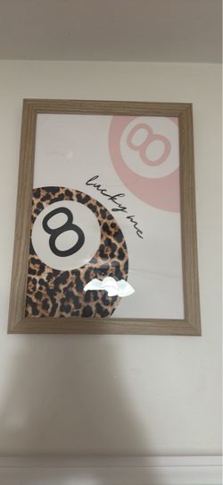Pictures framed pink/cheetah print