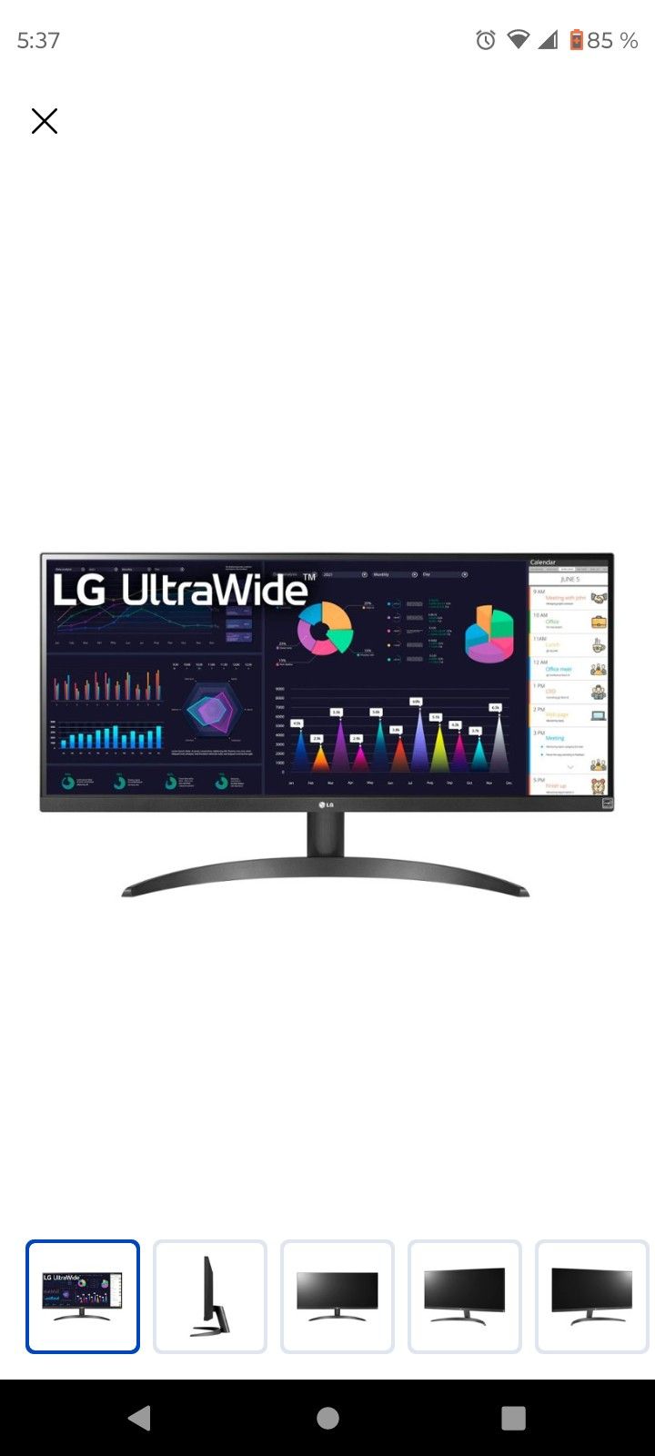 LG Ultrawide Monitor 29"