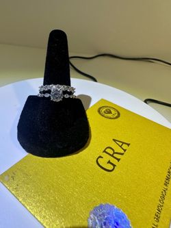 Moissanite Diamond Ring Set Size 7