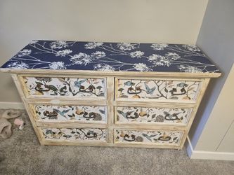 Wood distressed dresser - boho, shabby chic