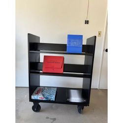 Mid 20th Century Pair of Vintage Library Carts Bookshelves