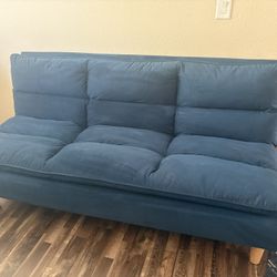 Living Spaces Royal Blue Futon $150 Obo