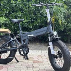 NEW SHENG MILO MX-21 20x4.0 ELECTRIC BIKE FOLDING DUAL DISC BRAKES FULL SUSPENSION 1000w 48v