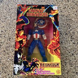 NEW 1997 Marvel Universe Captain America 10" Action Figure by Toy Biz