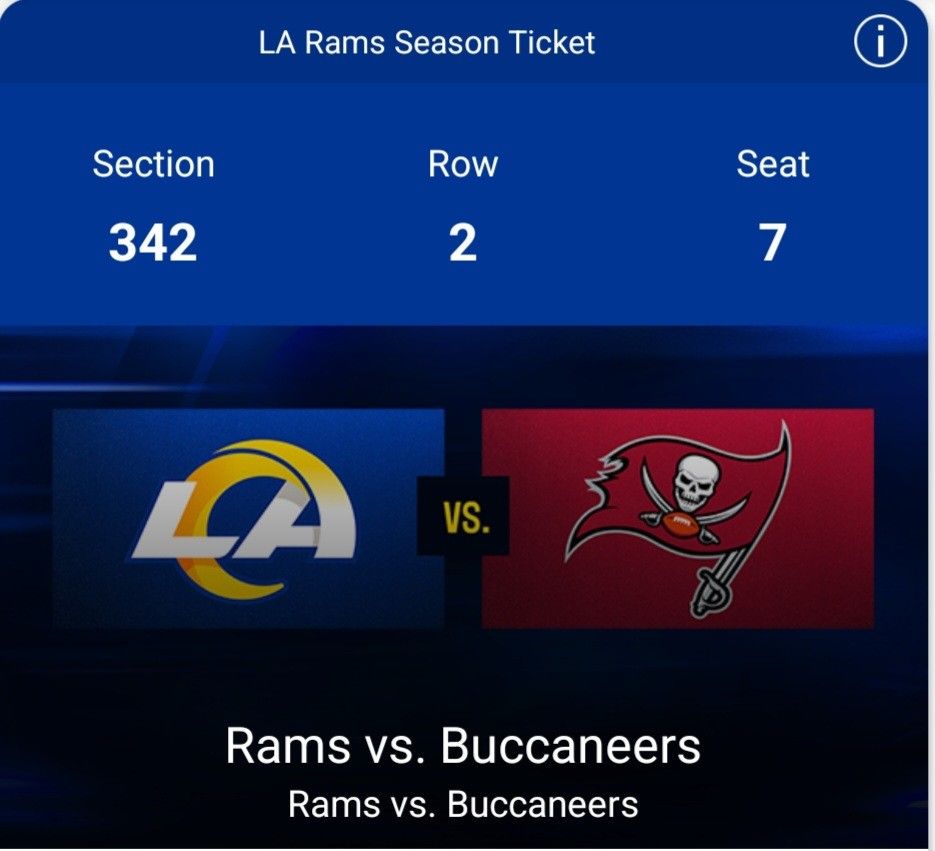 Los Angeles Rams vs Buccaneers 