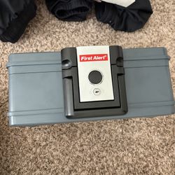 First Alert 0.17 ft³ Key Lock Gray Fire-Resistant Safe