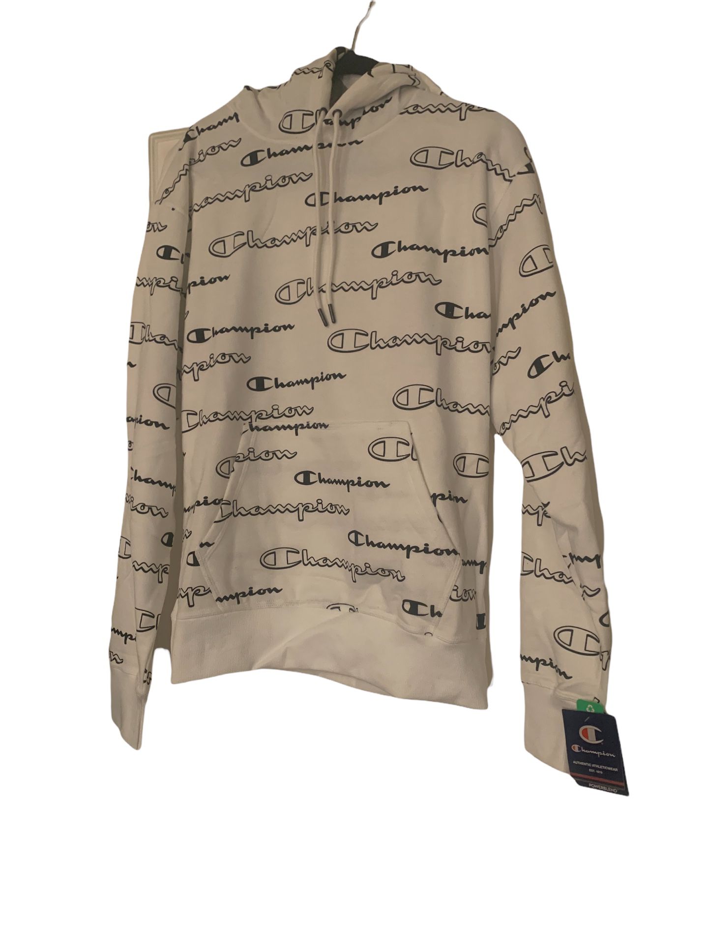 Champion Men's Powerblend All Over Logo Hoodie