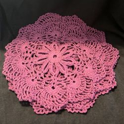 Crochet Doily/ Mantelito Set Of 3
