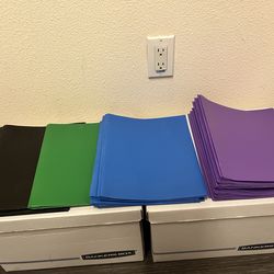 (16) - Poly - 2-Pocket  Polypropylene Folders - With Prongs - (New)