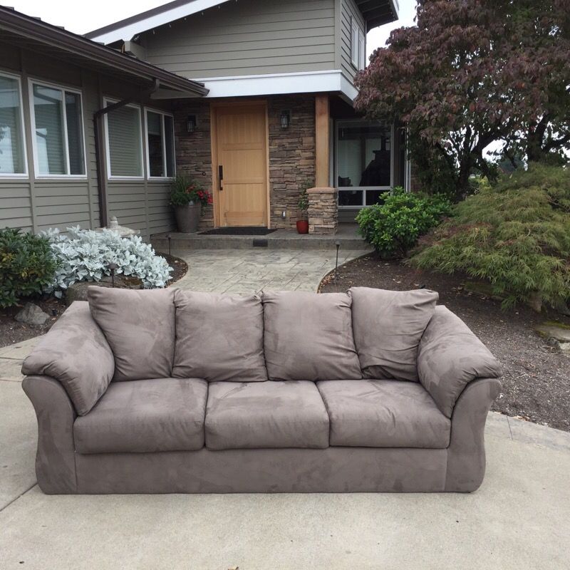 Couch Signature Design by Ashley Furniture Bailey Sofa - Cobblestone Couch