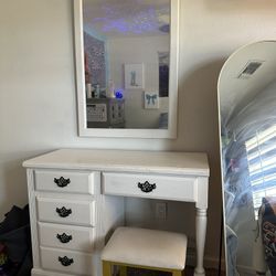 White Wood Vanity