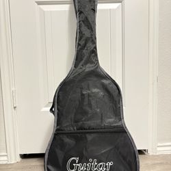 Guitar with plastic case