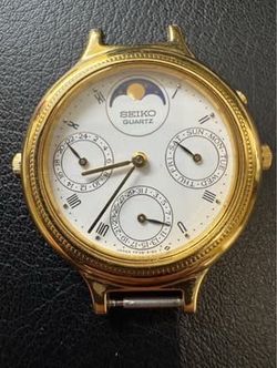Vintage Seiko Quartz Moon Phase Watch
