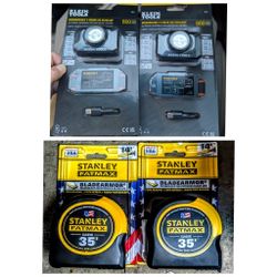 Klein Tools Headlamps And Stanley FatMax 35' Tape Measures