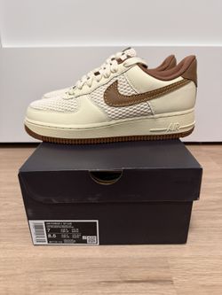 Nike Air Force 1 Low”Coconut Milk Canyon Gold British Tan”Mens Size 7 IB7719-113