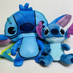 Disney Lilo and Stitch 14” Stitch Kids Backpack + 7” Plush