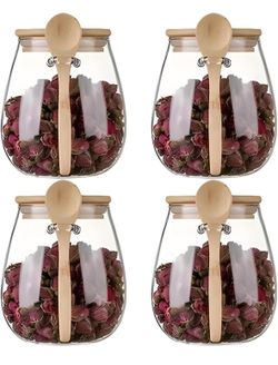 4 pack glass canister