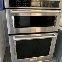 Kitchen Aid 30”Wide Microwave Oven Combo Stainless Steel Built In 