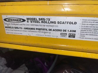 Werner SRS-72 6ft Steel Rolling Scaffold