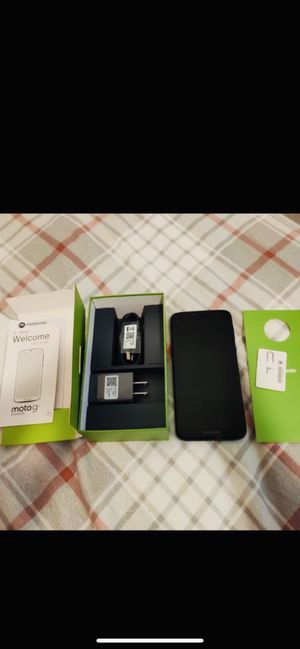 Photo Almost a Brand New Moto G7 Power with Alexa Push-to-Talk – 32 GB – Marine Blue T–Mobile Original Box and Charger Included