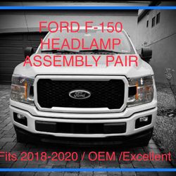 Ford F-150 Headlights -🤩 LIKE NEW!!! - Fits 2018 to 2020