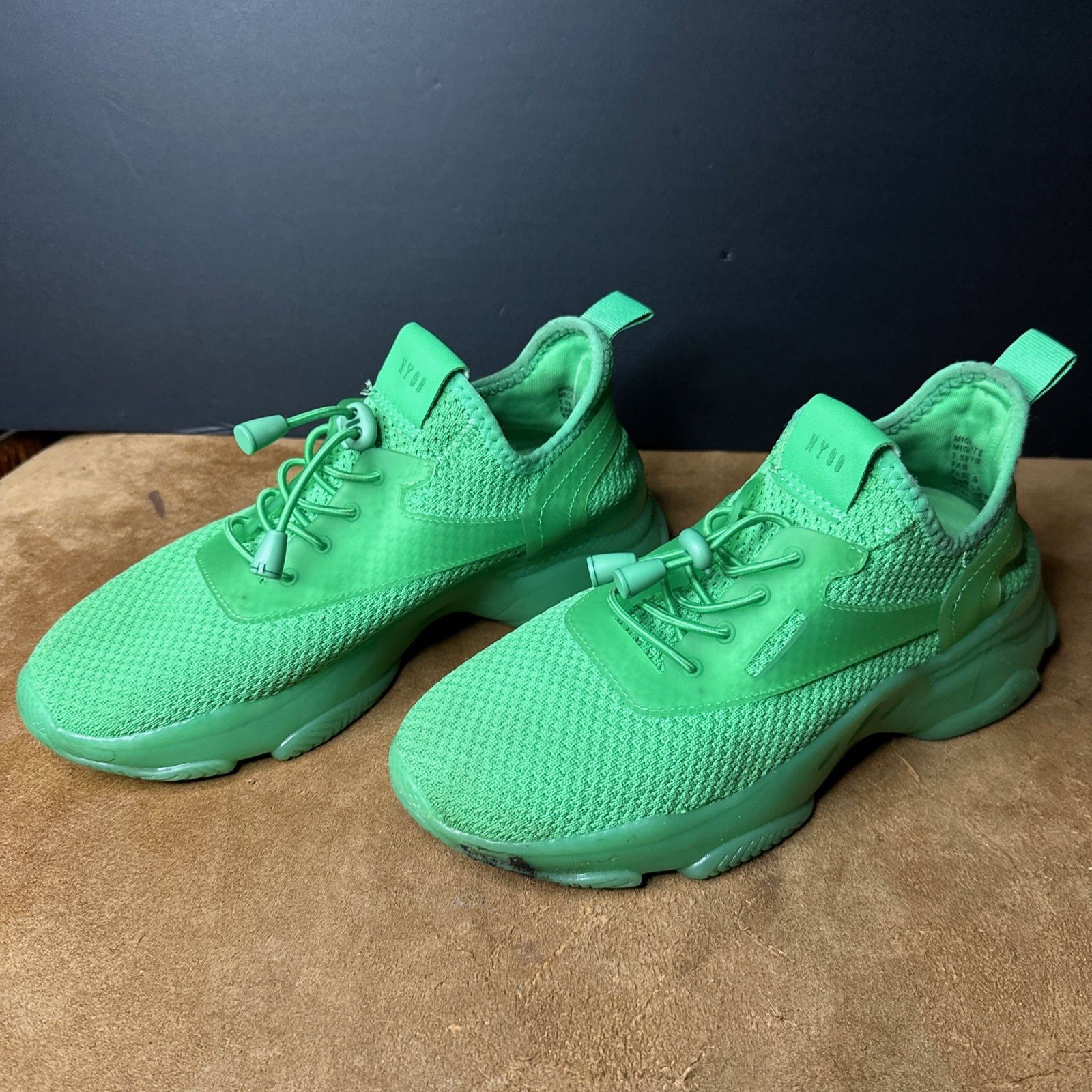💚 Steve Madden Sneakers NY90 Sneaker Shoes, Size 7.5 Neon Green 💚