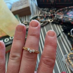 Gold Diamond Ring Pandora 