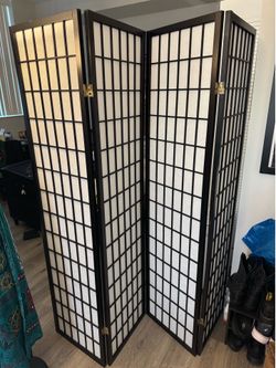 Black and white room divider
