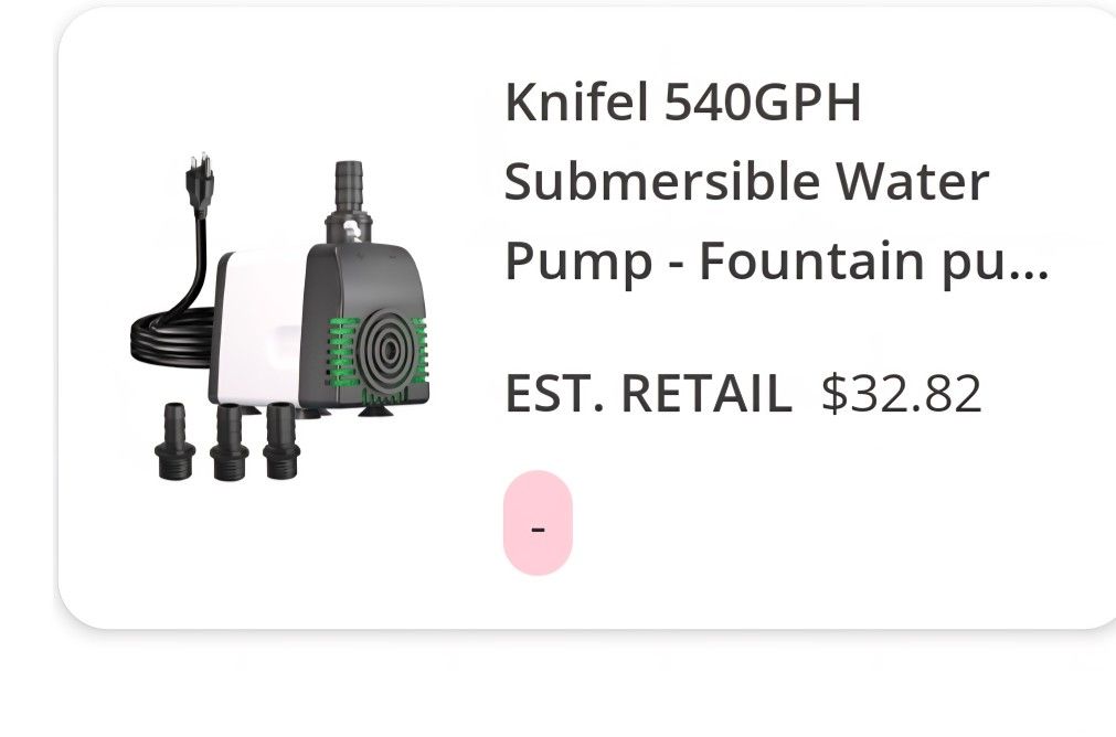 Knifel 540gph Submersible Water Pump