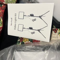 2-Pack LED Video Kit Studio Light Photography Lighting Kit With Tripod Stand&Phone Holder