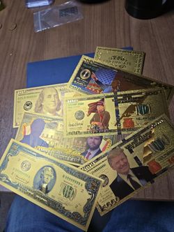 24k Gold banknotes with Authenticity card