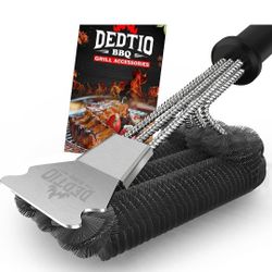 Grill Brush and Scraper for Outdoor Grill, BBQ Brush Cleaner Wire Bristles Free Safe for Gas Grill, BBQ Grill Accessories