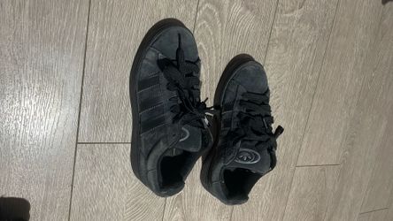 adidas campus with chunky laces black