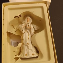 Lenox My own guardian angel December porcelain angel.  EUC.  Box has damage to inside. 