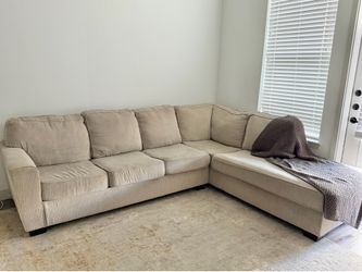 Ashley Furniture Sectional Sofa – Beige/Tan – Great Condition – 9.5’ x 7.7’