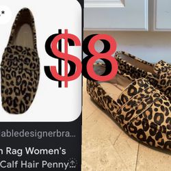 $8 New American Rag Cammie Calf Hair Women’s Shoes, Flats 