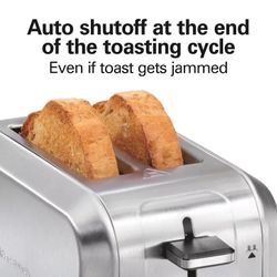 Hamilton Beach 2 Slice Toaster - Stainless Steel: Bagel & Bread Toaster, High-Lift, Adjustable Browning