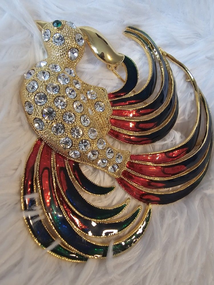 $55.00 - Statement Brooch, Colorful Enamels! Like New Condition!