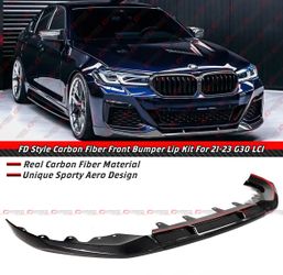 21-23 BMW G30 M550i FD Style Real Carbon Fiber Front Bumper Lip
