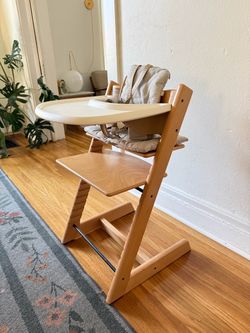 Stokke Tripp Trapp chair with baby set and tray