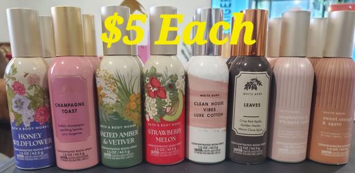 Bath and body sprays, room sprays, soap, body cream and mini set